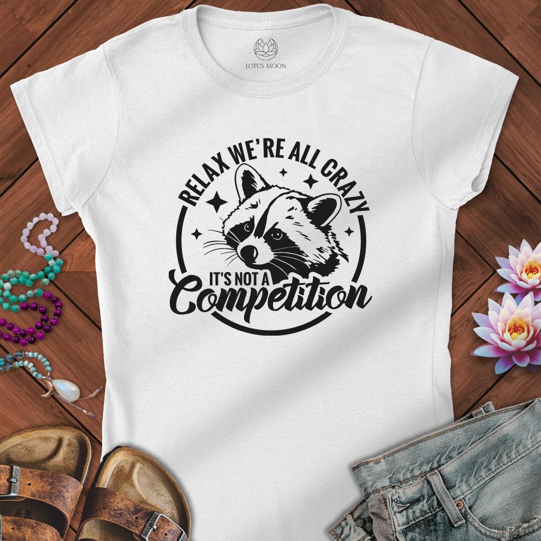 We're All Crazy Fitted Tee White