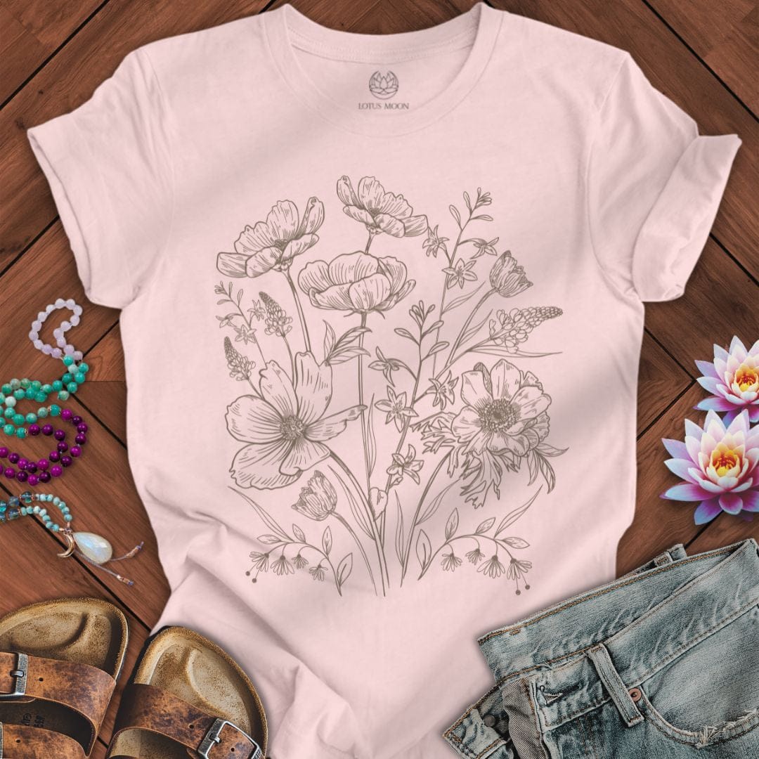 Wildflower Graphic Tee Soft Pink