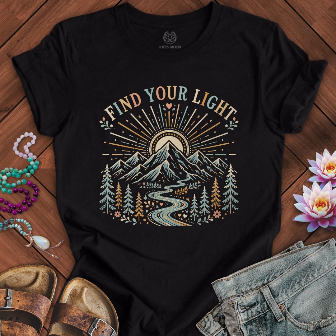 Printify T-Shirt Your Light Tee Black / S