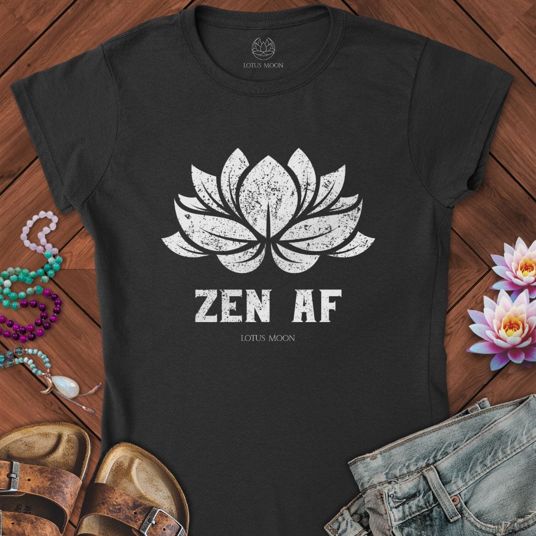 Zen AF Lotus Fitted Tee Black