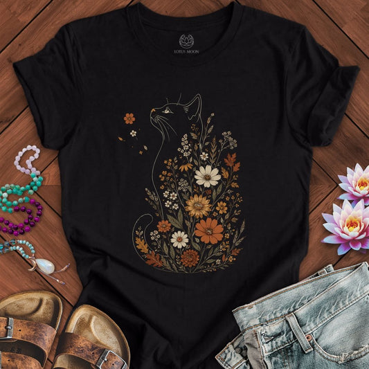 Fall Floral Cat Tee