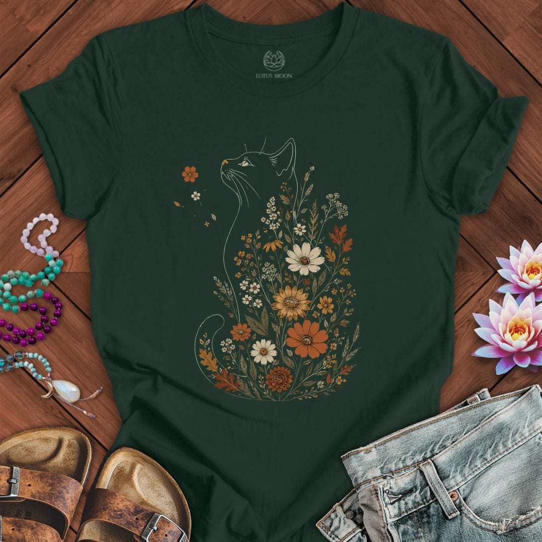 Fall Floral Cat Tee