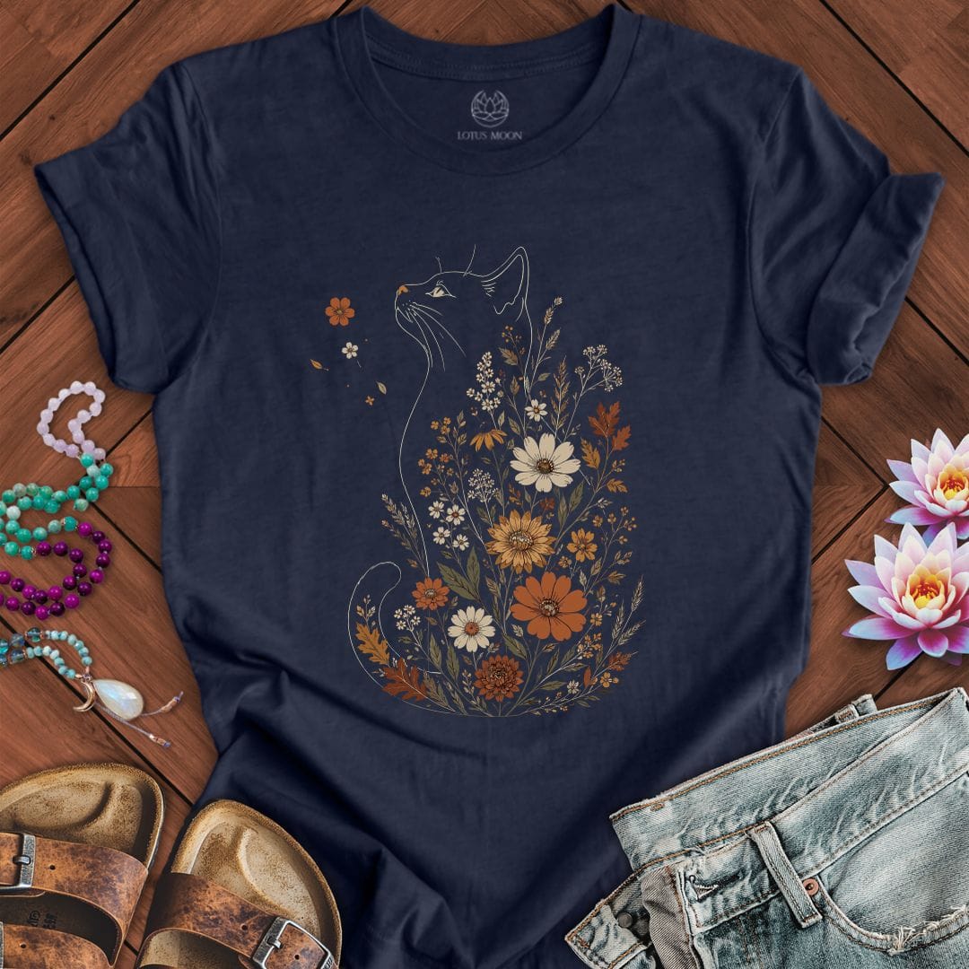 Fall Floral Cat Tee