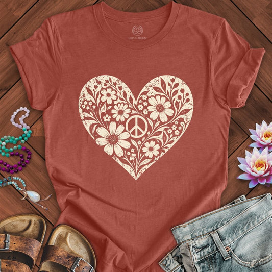 Retro Floral Heart Tee