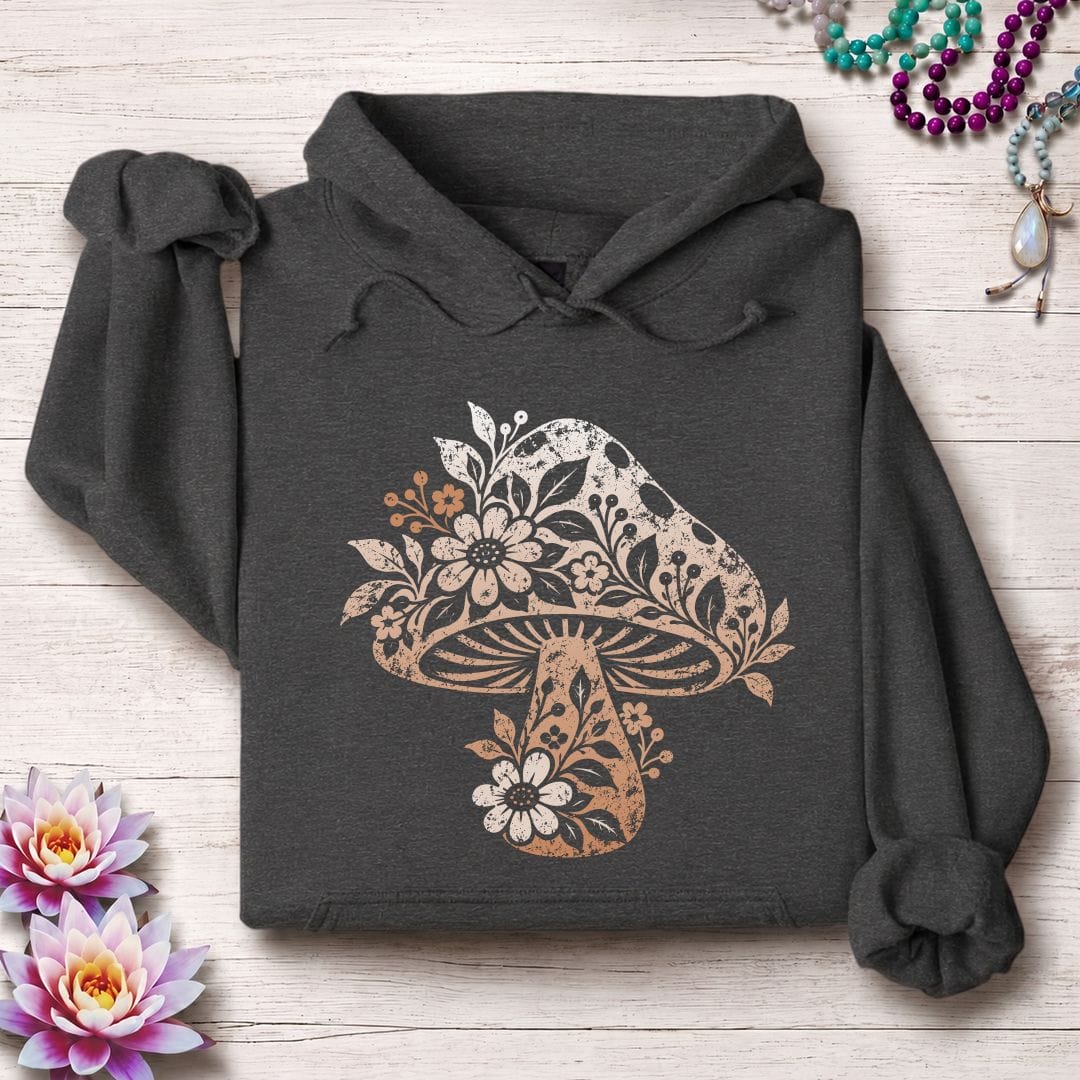 Vintage Floral Mushroom Hoodie