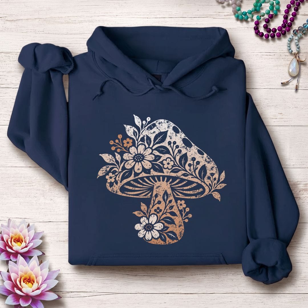 Vintage Floral Mushroom Hoodie