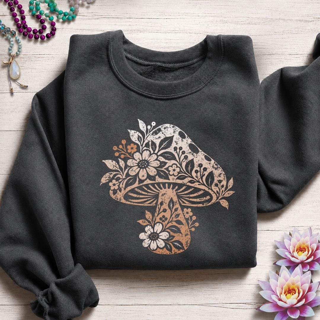 Vintage Floral Mushroom Sweatshirt