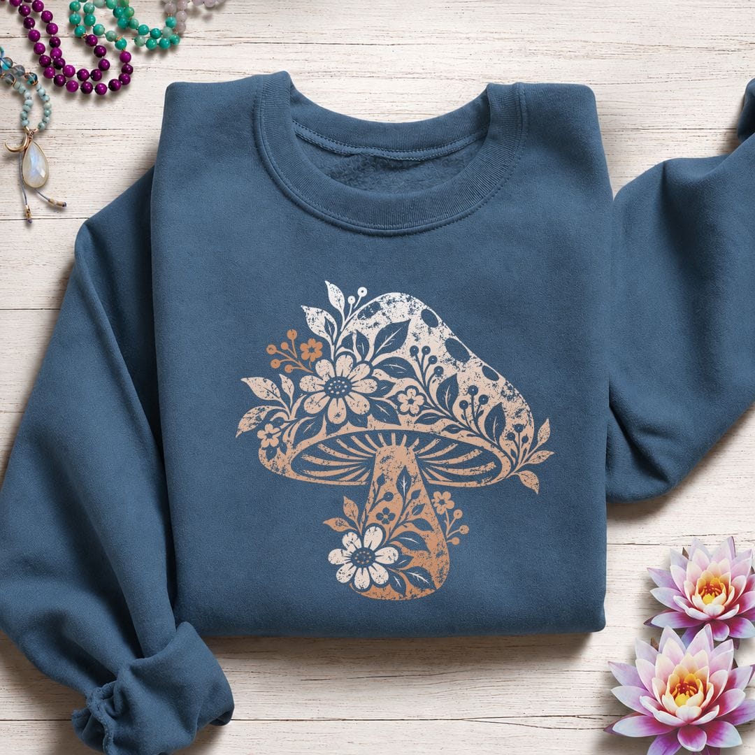 Vintage Floral Mushroom Sweatshirt