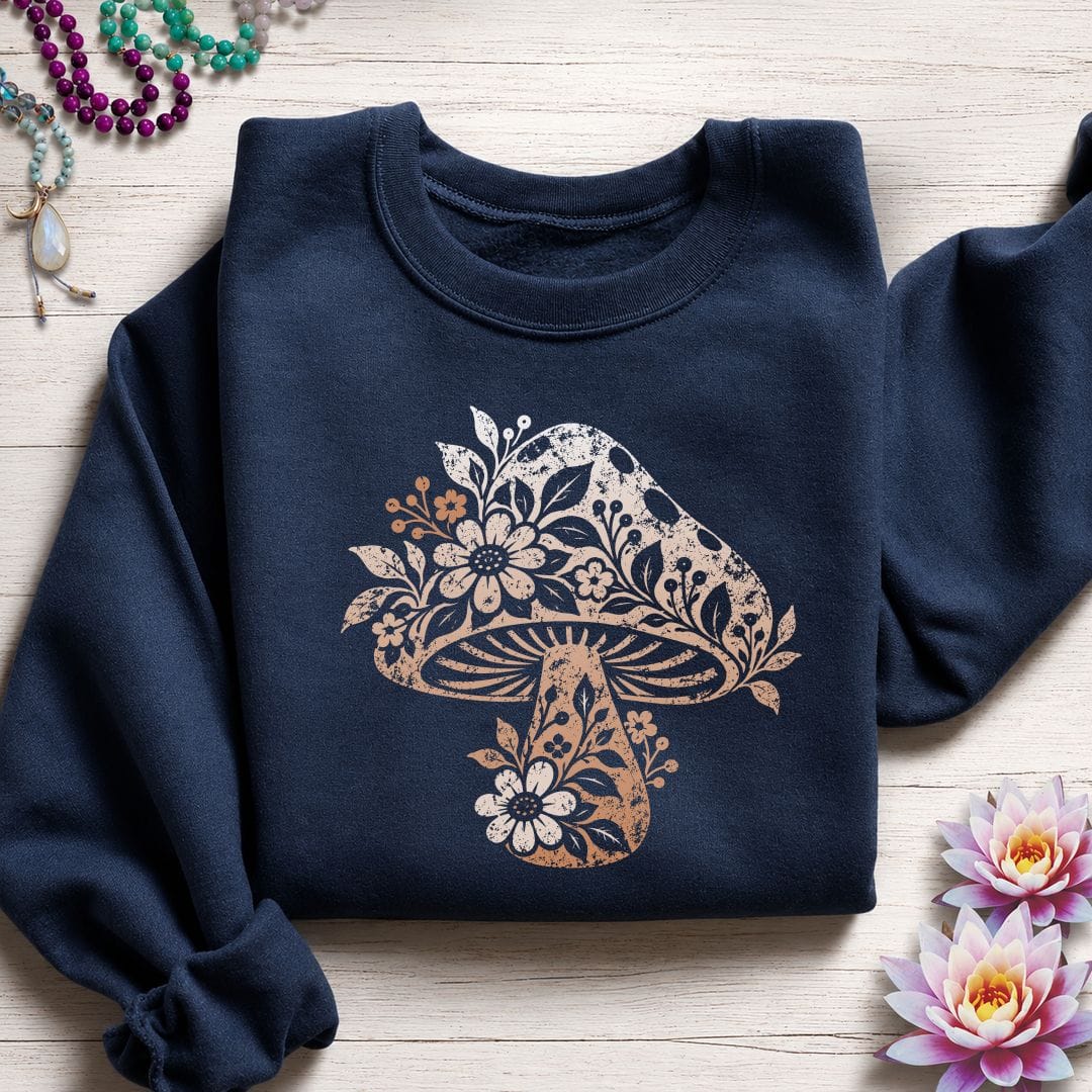 Vintage Floral Mushroom Sweatshirt