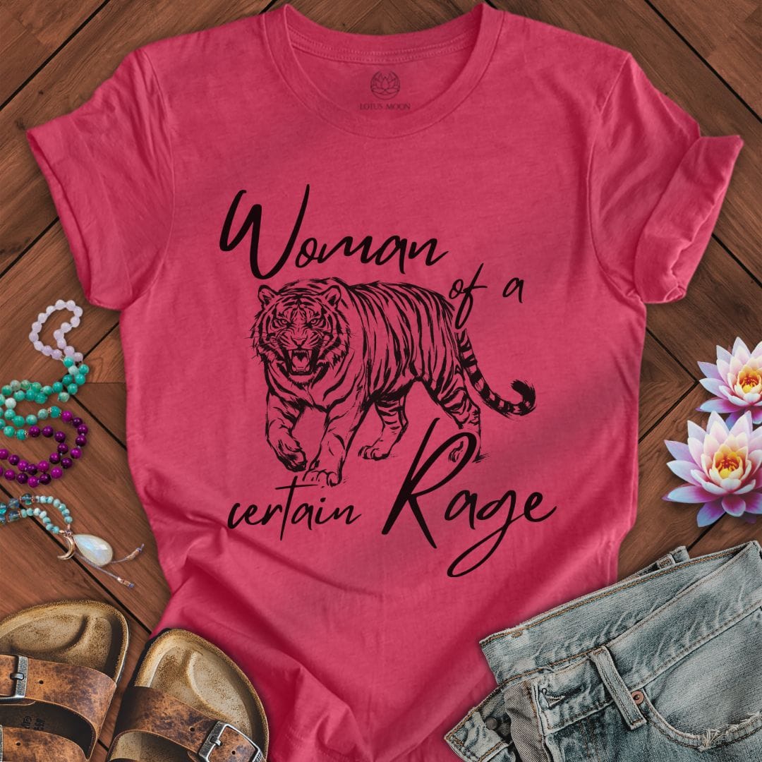 A Certain Tigress Tee Heather Raspberry