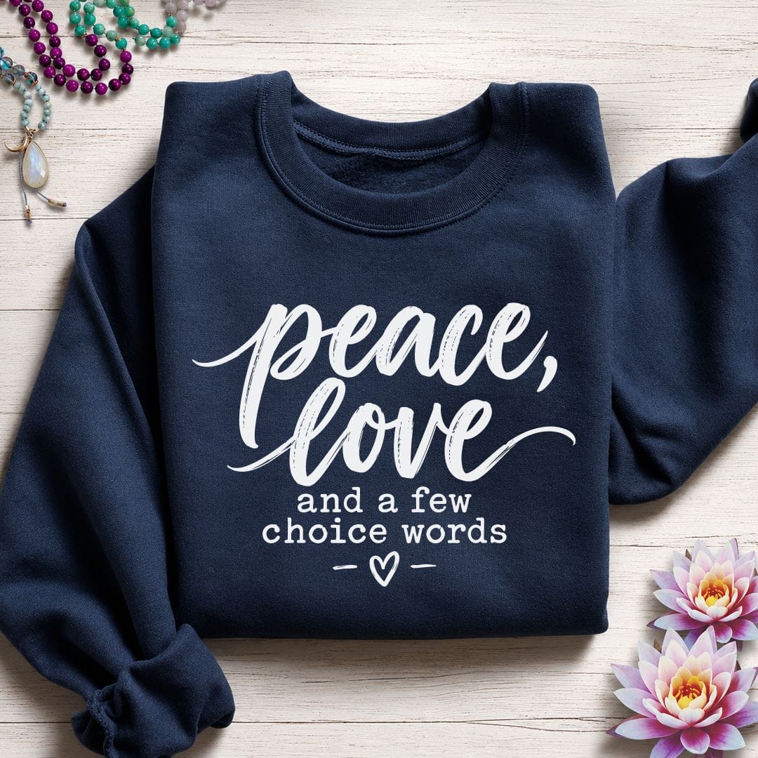 Printify Sweatshirt A Few Choice Words Sweatshirt Navy / S