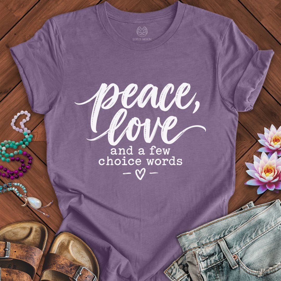 Printify T-Shirt A Few Choice Words Tee Heather Purple / S