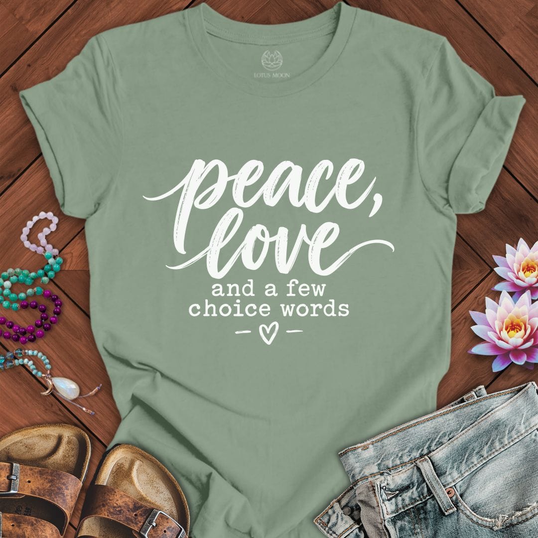 Printify T-Shirt A Few Choice Words Tee Sage / S