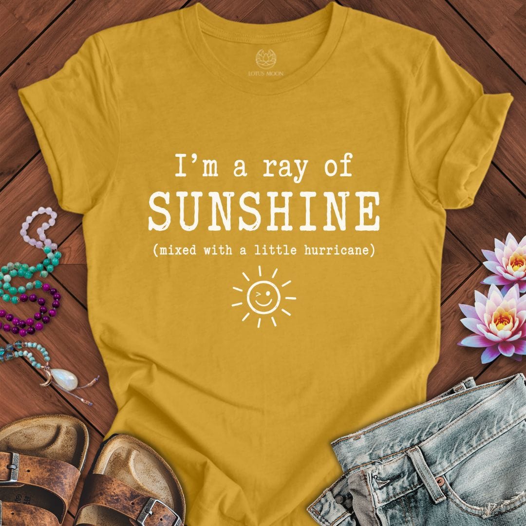Printify T-Shirt A Little Hurricane Tee Heather Mustard / S