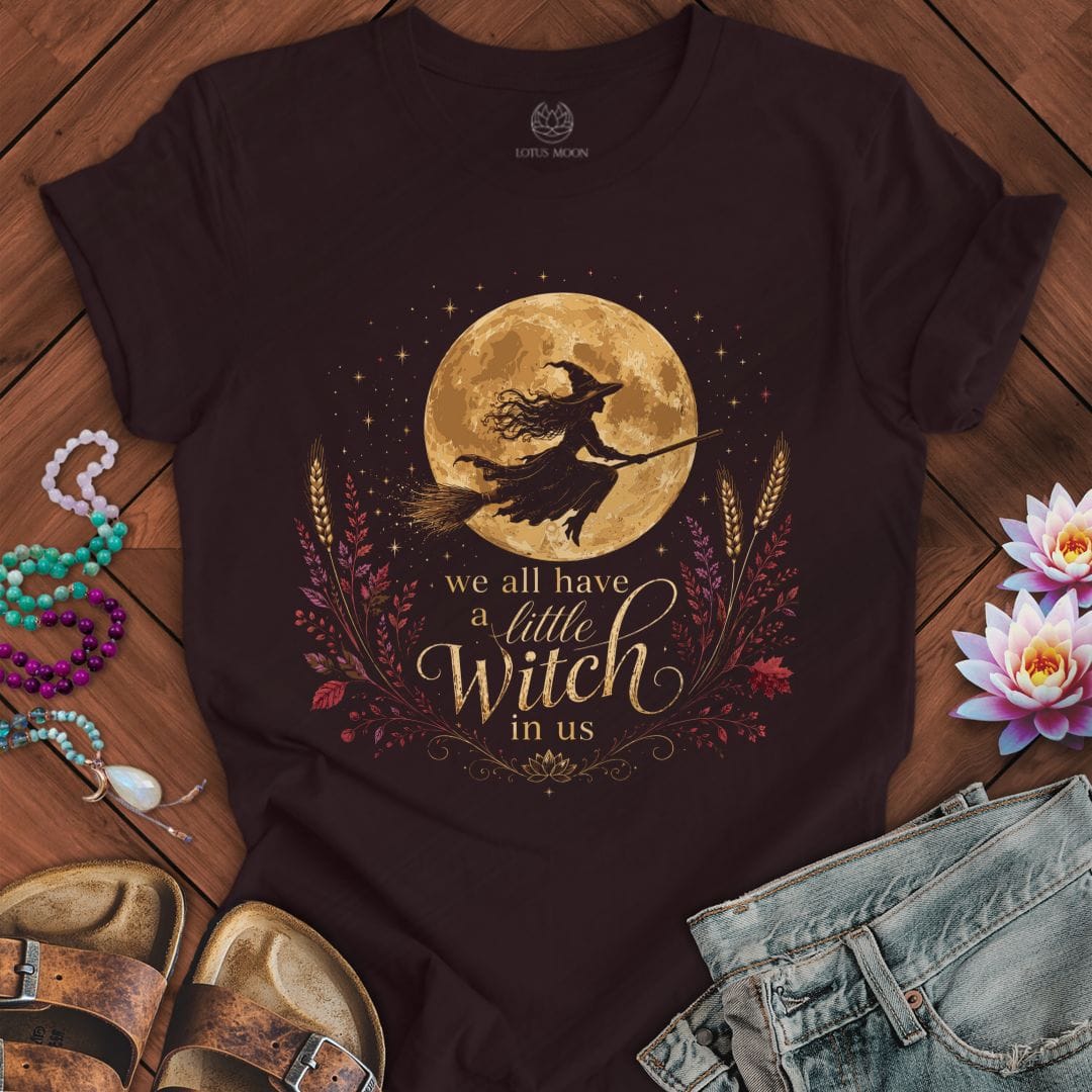 A Little Witch Tee Oxblood Black