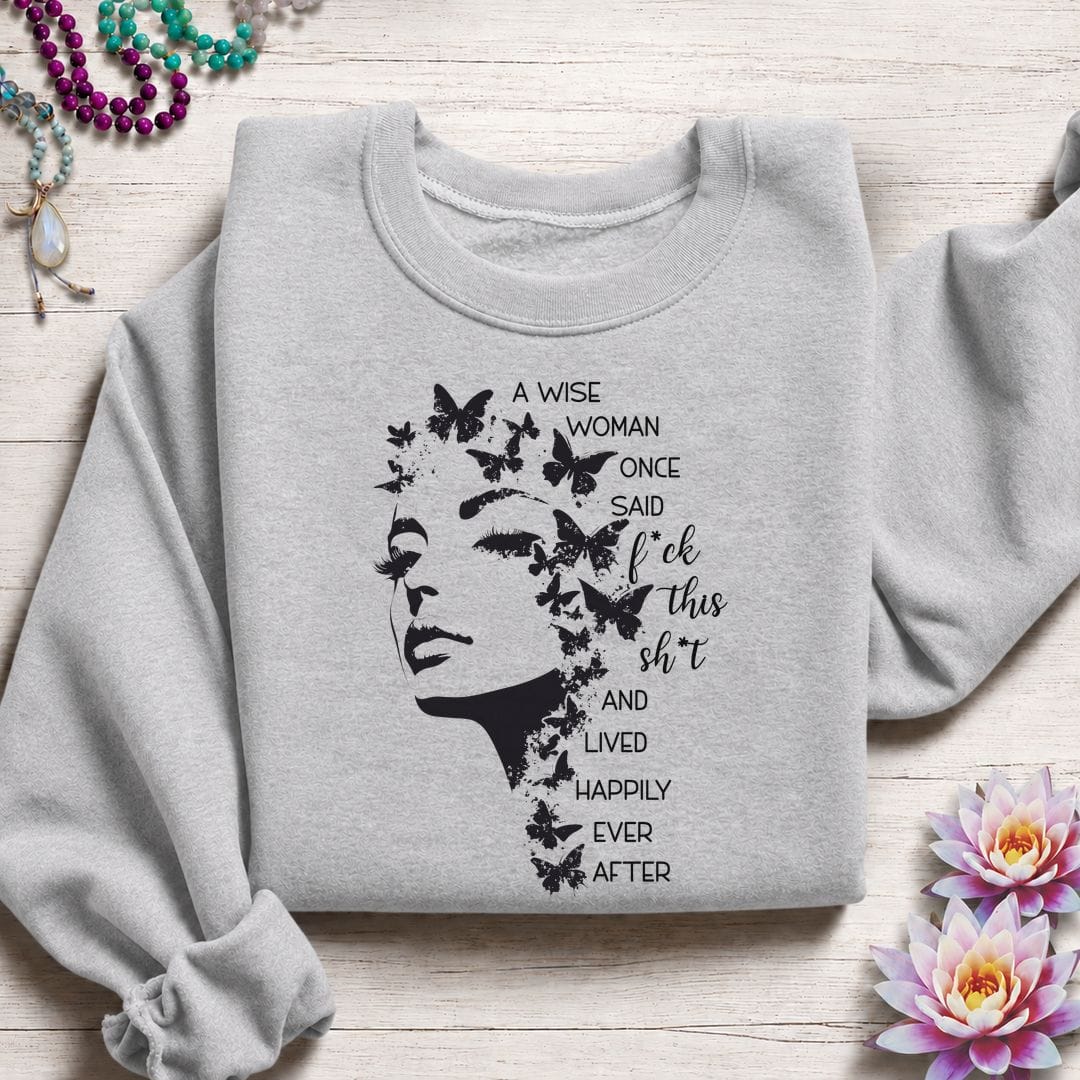 Printify Sweatshirt A Wise Woman Sweatshirt Sport Grey / S