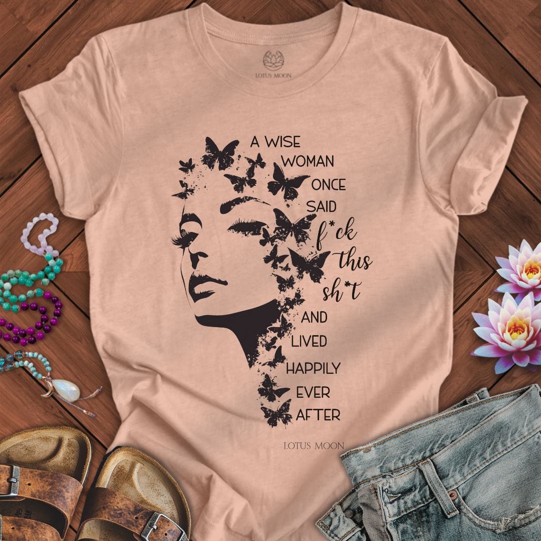A Wise Woman Tee Heather Prism Peach