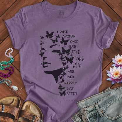 A Wise Woman Tee Heather Purple