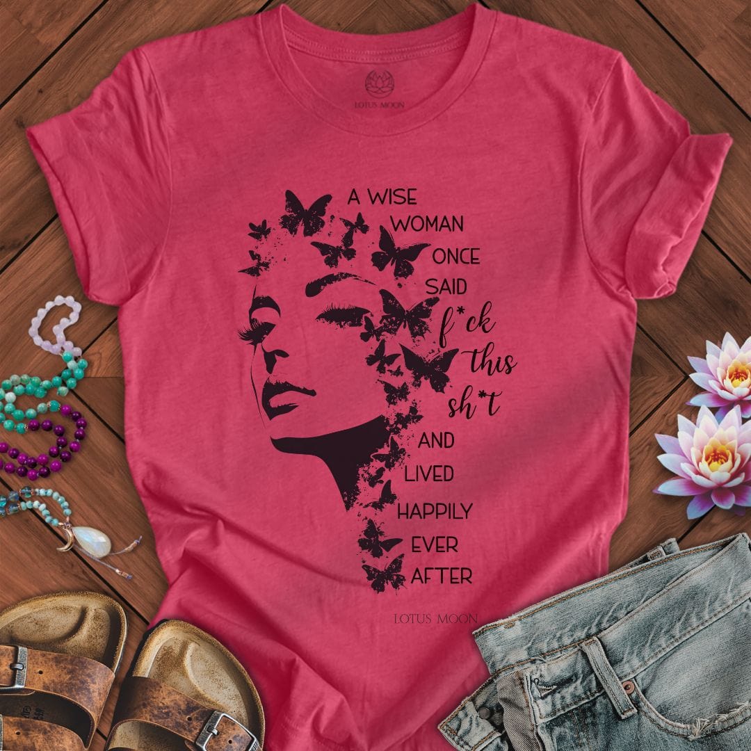 A Wise Woman Tee Heather Raspberry
