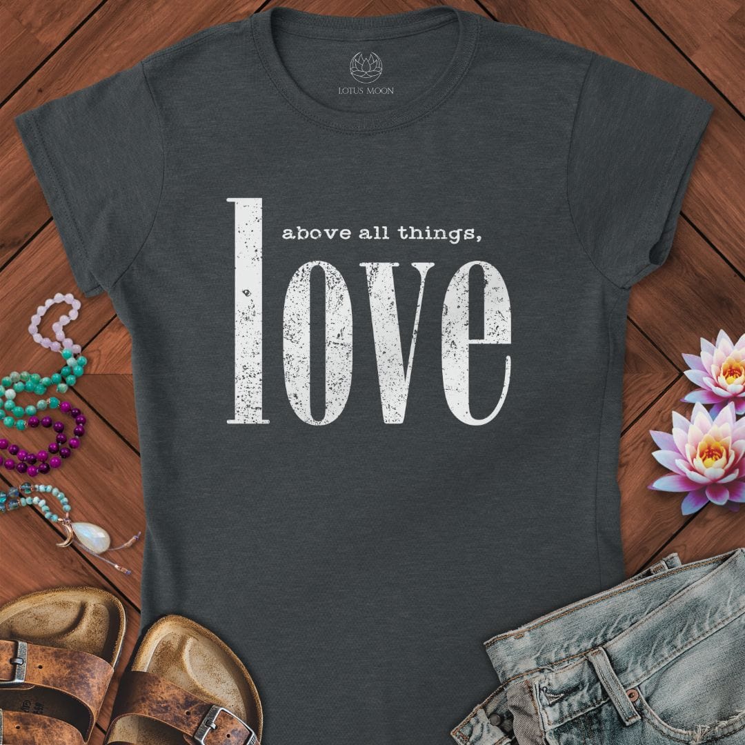 Above All Things Fitted Tee Dark Heather