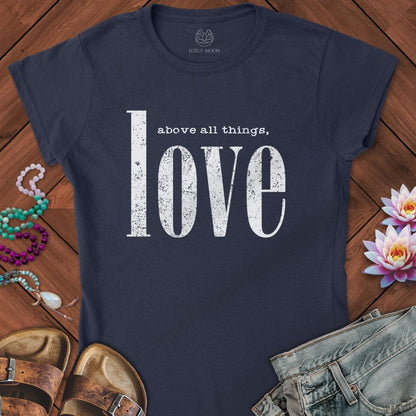 Above All Things Fitted Tee Navy
