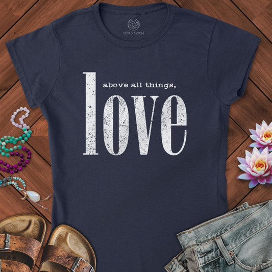 Above All Things Fitted Tee Navy