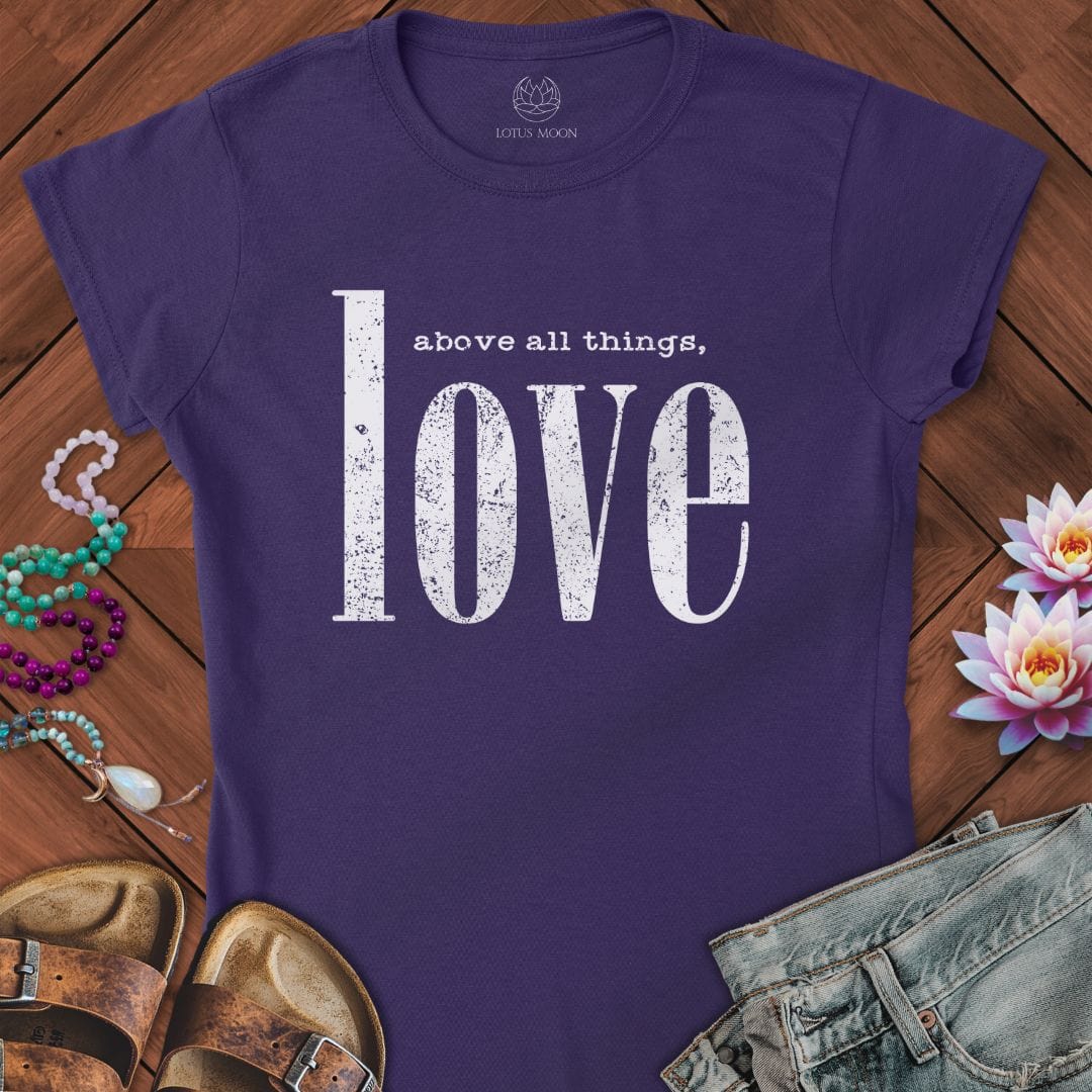 Above All Things Fitted Tee Purple