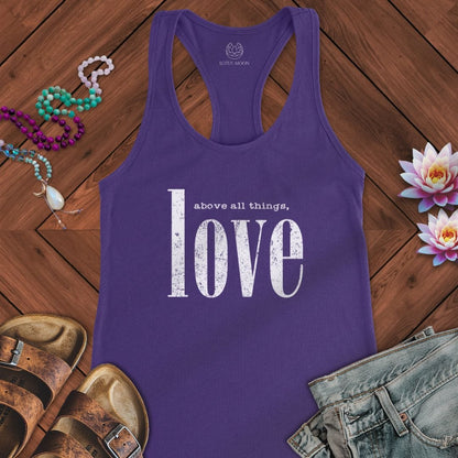 Above All Things Tank Solid Purple Rush