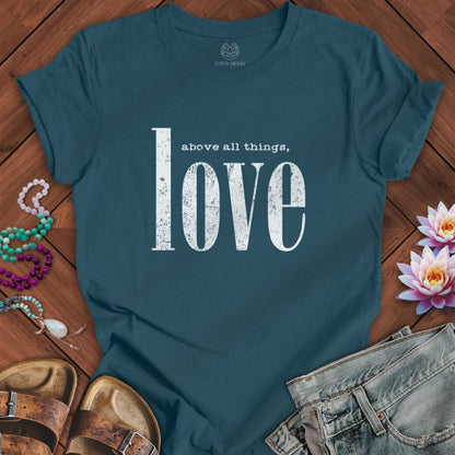 Above All Things Tee Deep Teal