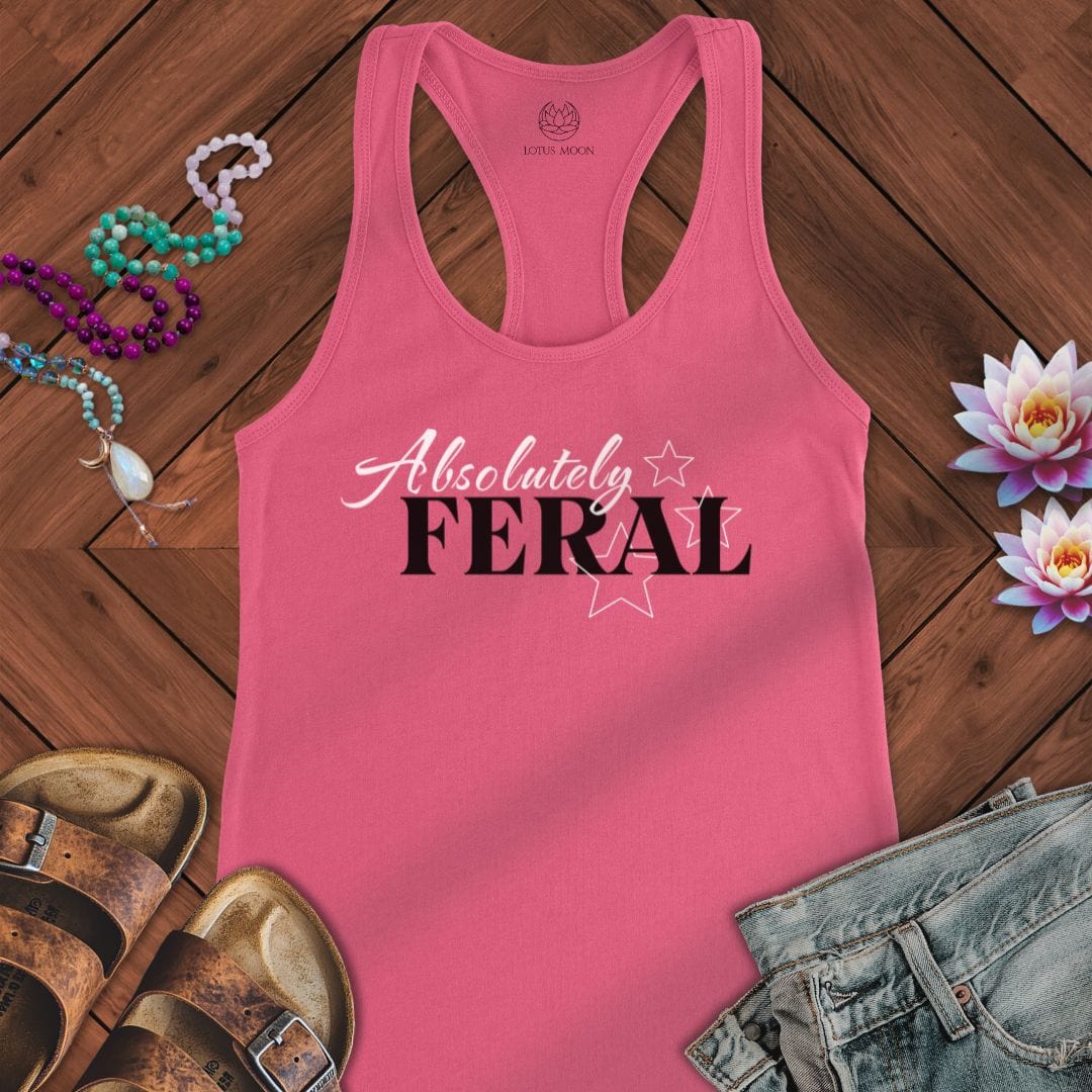 Absolutely Feral Tank Solid Hot Pink
