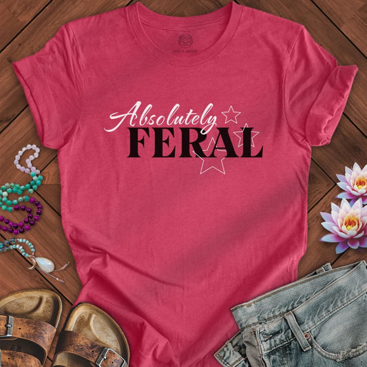 Absolutely Feral Tee Heather Raspberry