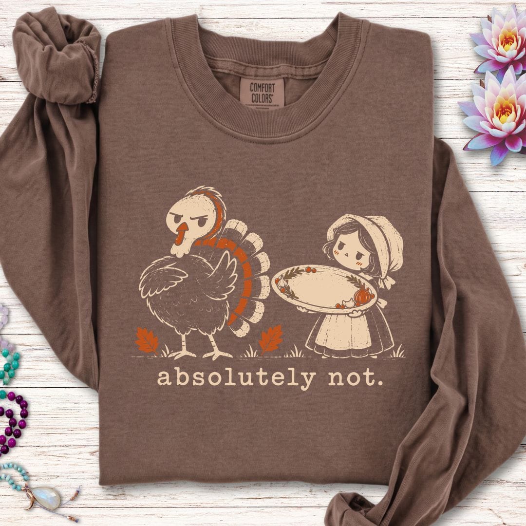 Absolutely Not Turkey Long Sleeve Tee Espresso