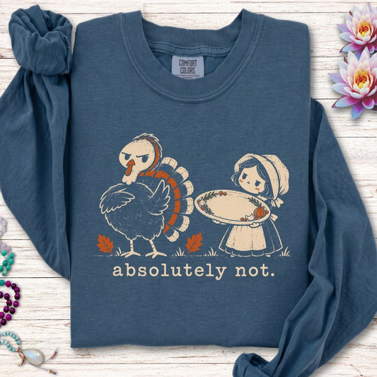 Absolutely Not Turkey Long Sleeve Tee Midnight