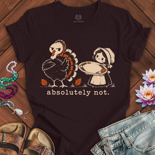 Absolutely Not Turkey Tee Oxblood Black
