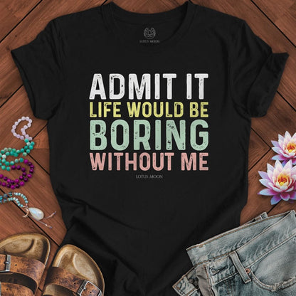 Admit It Tee Black Heather