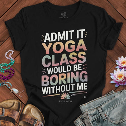 Admit It Yoga Tee Black Heather