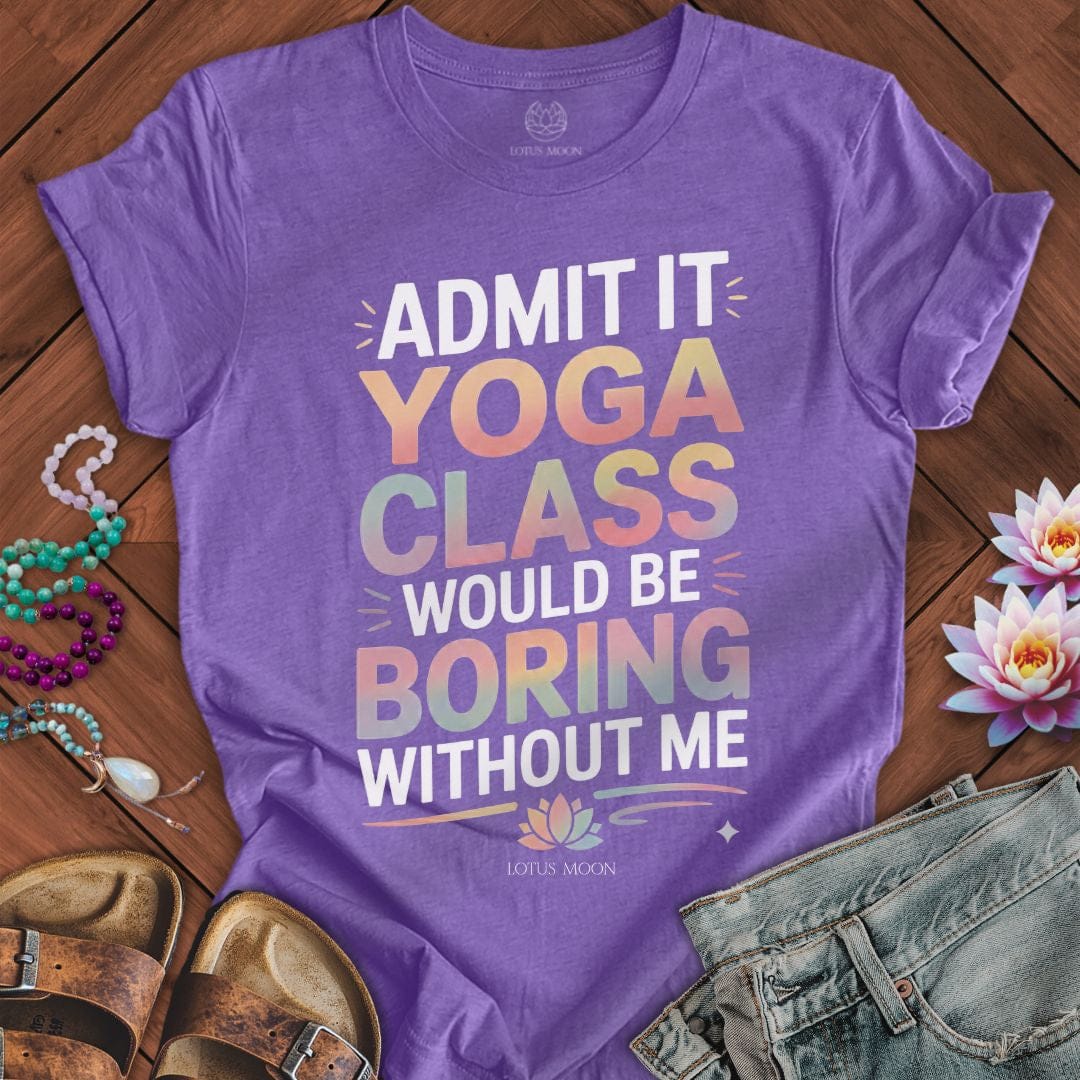 Admit It Yoga Tee Heather Team Purple