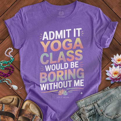Admit It Yoga Tee Heather Team Purple