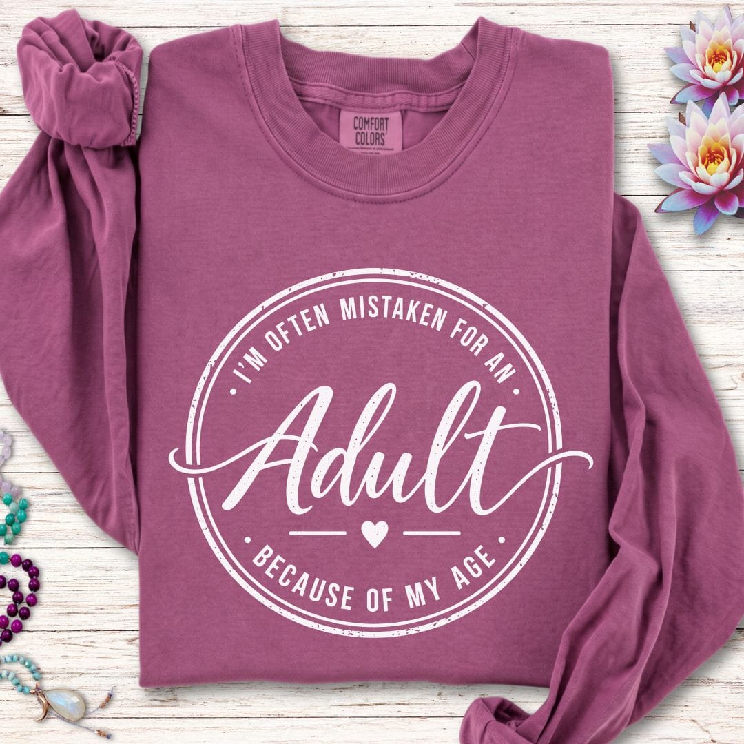 Adult Long Sleeve Tee Berry