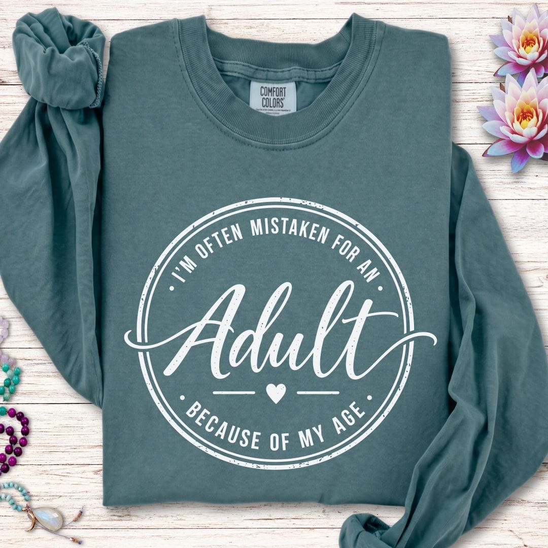 Adult Long Sleeve Tee Blue Spruce