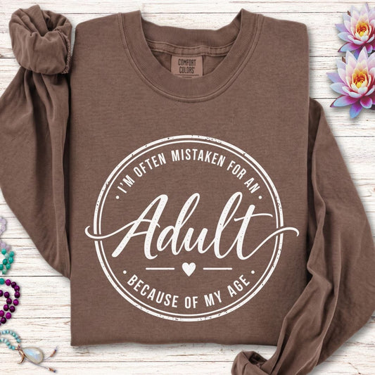 Adult Long Sleeve Tee Espresso