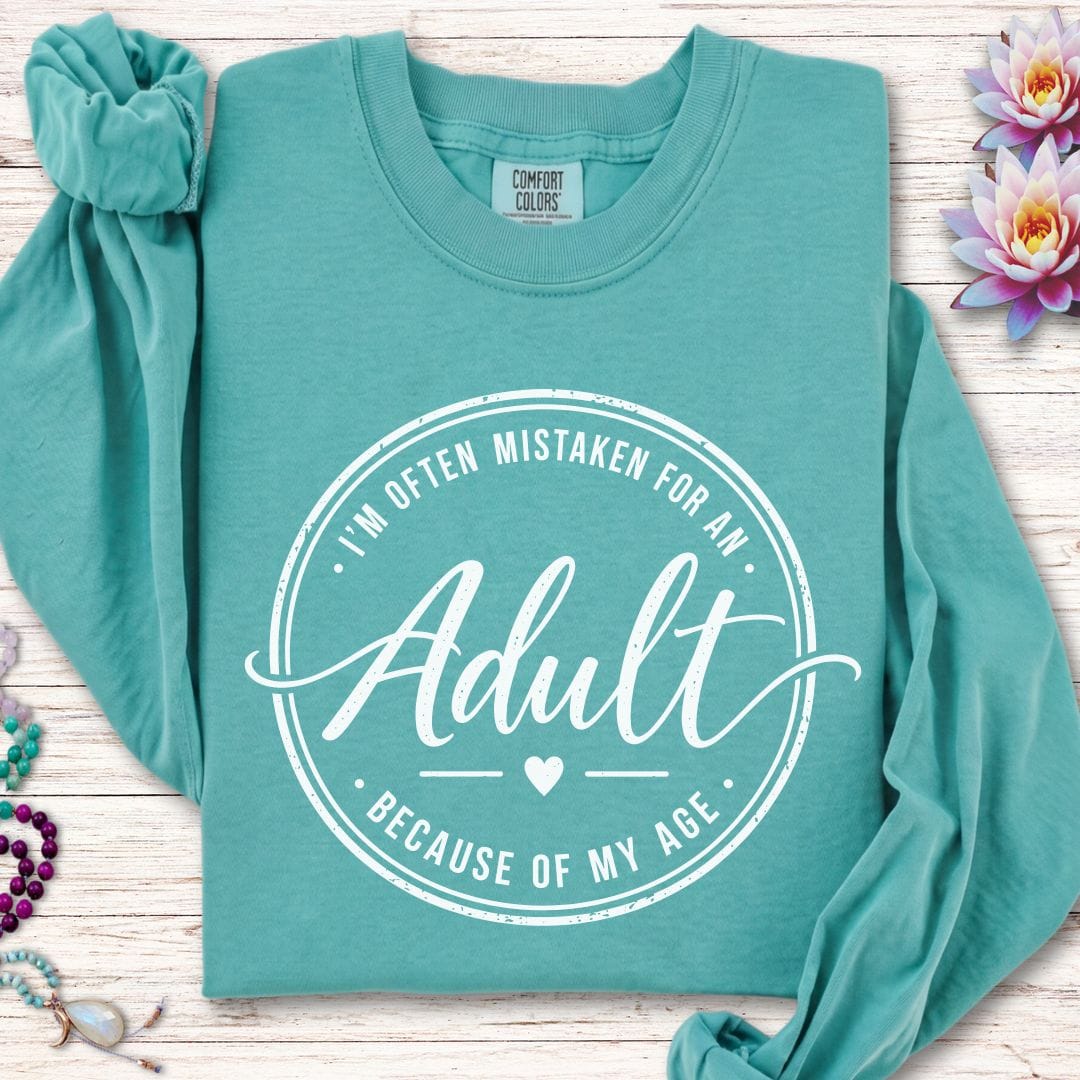 Adult Long Sleeve Tee Seafoam