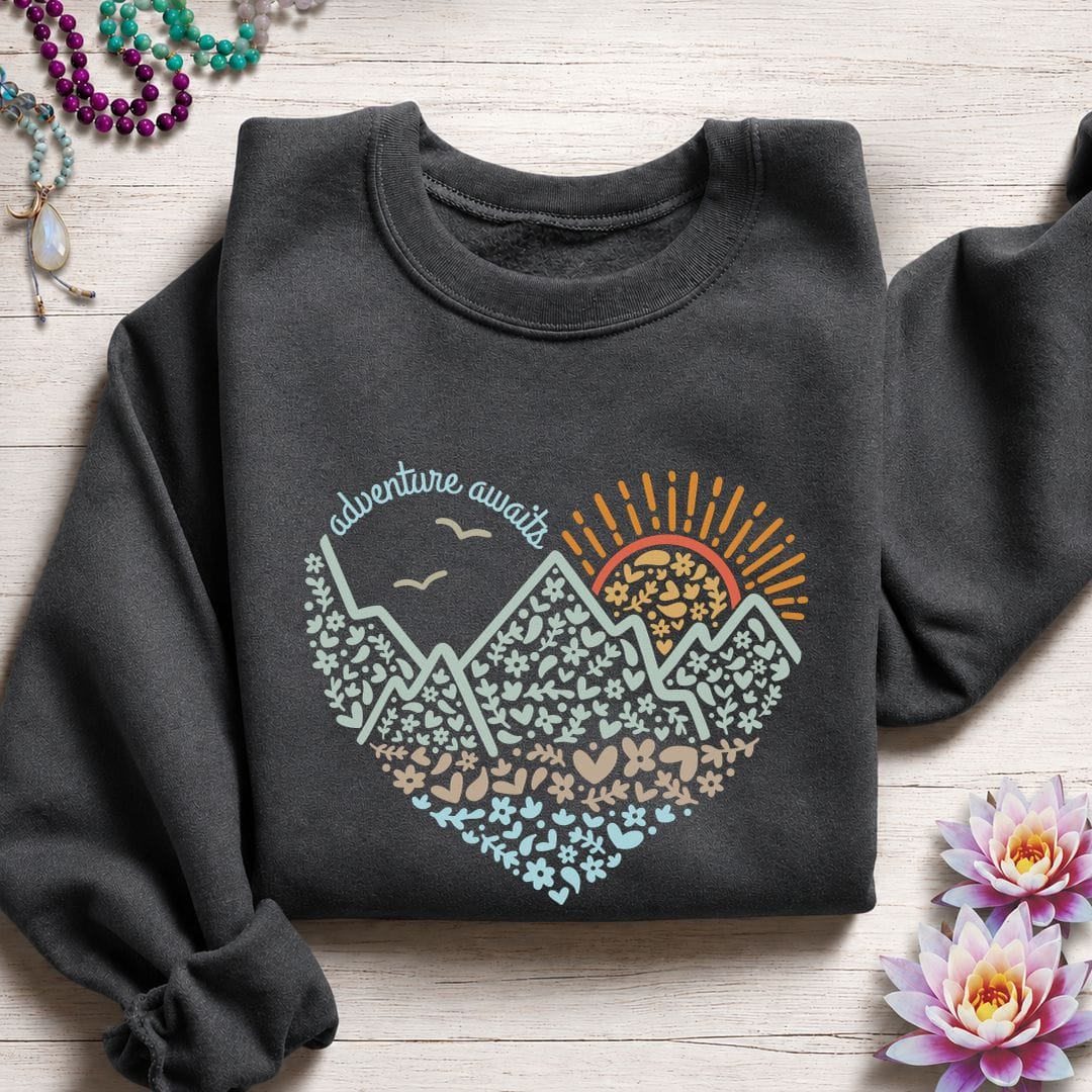 Adventure Awaits Sweatshirt Dark Heather