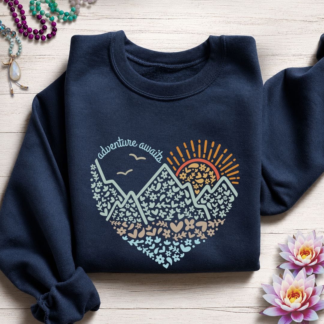 Adventure Awaits Sweatshirt Navy