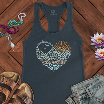Adventure Awaits Tank Solid Indigo