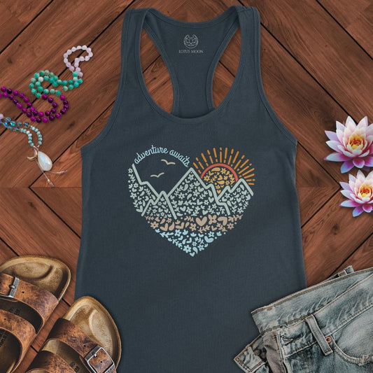 Adventure Awaits Tank Solid Indigo