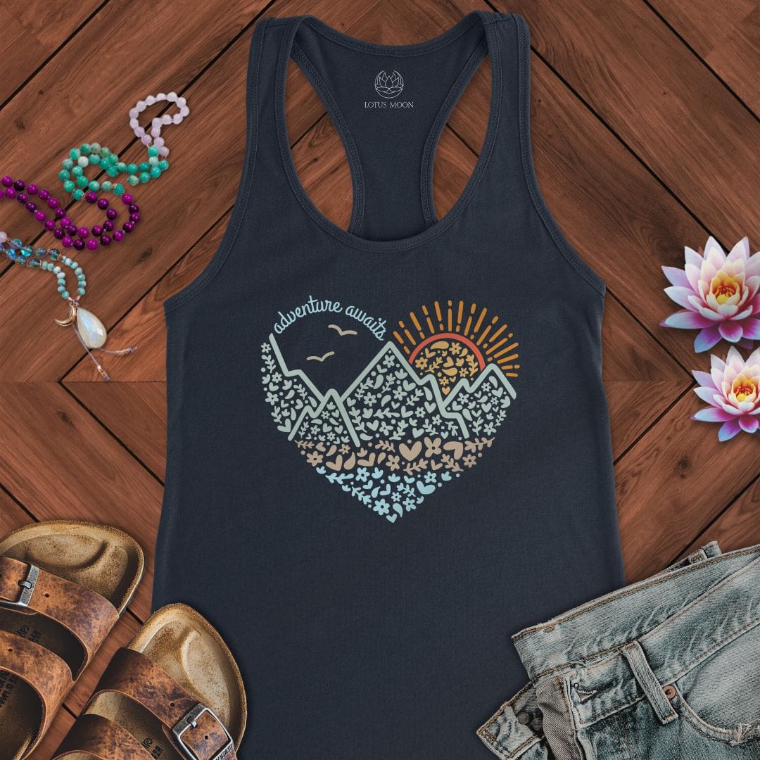 Adventure Awaits Tank Solid Midnight Navy