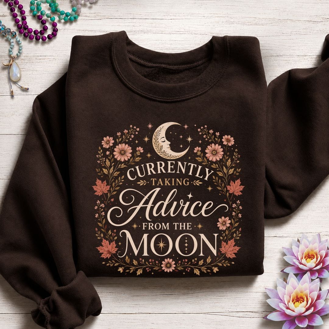 Advice From The Moon Sweatshirt Dark Chocolate