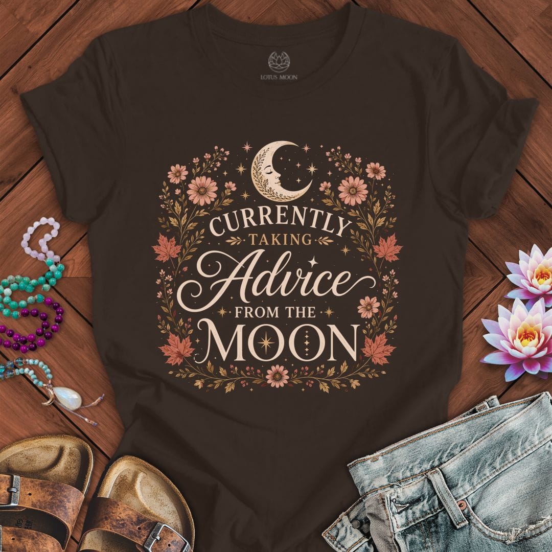 Advice From The Moon Tee Brown