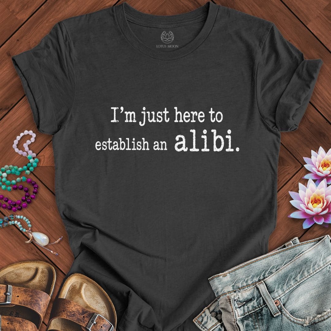 Printify T-Shirt Alibi Tee Dark Grey Heather / S